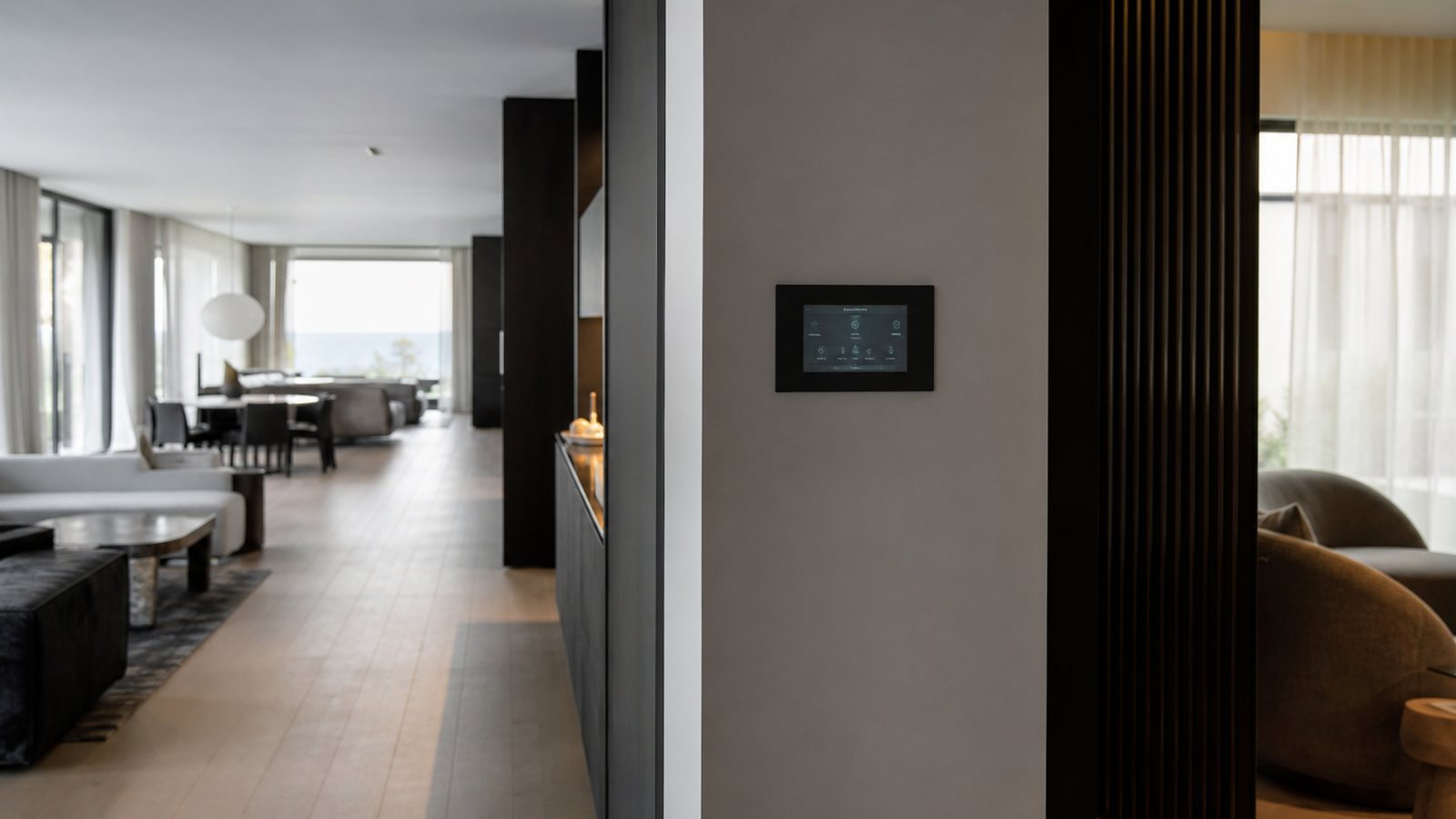Intérieur haut de gamme équipé d'une domotique discrète